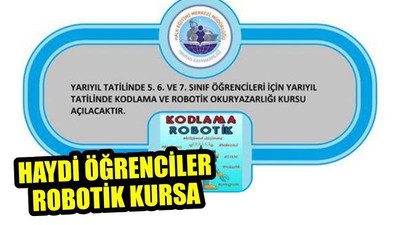 Haydi Öğrenciler Robotik Kursa