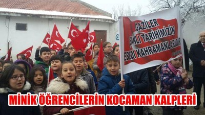 Minik öğrencilerin kocaman kalpleri
