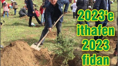 Öğrenciler 2023 yılına ithafen 2023 fidan dikti