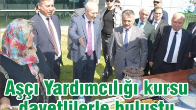 Aşçı yardımcılığı kursu davetlilerle buluştu