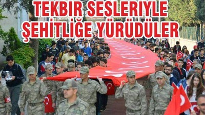 TEKBİR SESLERİYLE ŞEHİTLİĞE YÜRÜDÜLER