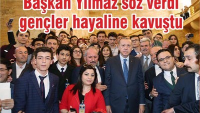 Başkan Yılmaz söz verdi gençler hayaline kavuştu