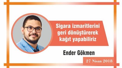Sigara izmaritlerini geri dönüştürerek kağıt yapabiliriz