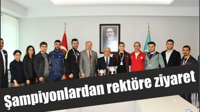 BAÜN’lü Şampiyon Sporculardan Rektör Özdemir’e Ziyaret