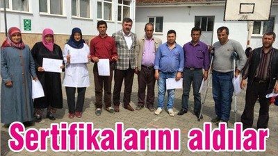 Süt Sığırı Yetiştiriciliği Kursu Sertifika töreni