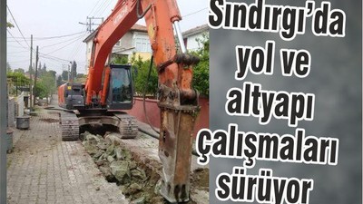SINDIRGI’DA ALT YAPI ÇALIŞMALARI SÜRÜYOR