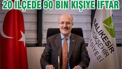 20 İLÇEDE 90.000 KİŞİYE İFTAR