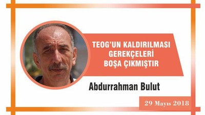 TEOG'UN KALDIRILMASI GERÇEKLERİ BOŞA ÇIKMIŞTIR