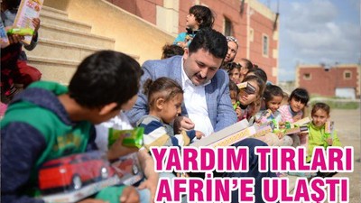 YARDIM TIRLARI AFRİNE ULAŞTI