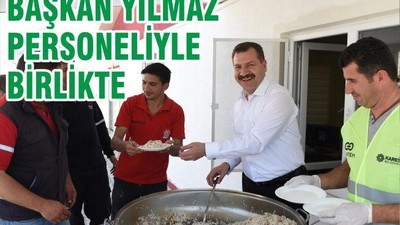 BAŞKAN YILMAZ'PERSONELİ İLE BİRLİKTE