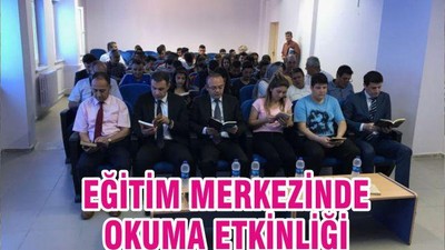 EĞİTİM MERKEZİNDE OKUMA ETKİNLİĞİ