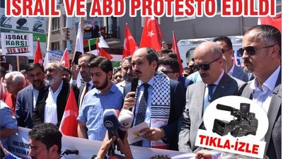 Balıkesir’de İsrail ve ABD protestosu
