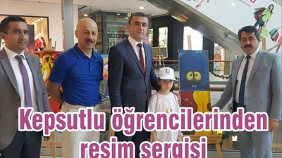 Kepsutlu öğrencilerden resim sergisi