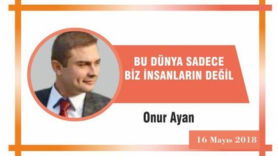 BU DÜNYA SADECE BİZ İNSANLARIN DEĞİL