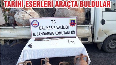 TARİH’İ ESERLERİ ARAÇTA BULDULAR