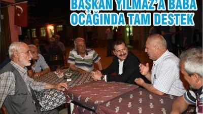 Başkan Yılmaz'a baba ocağından tam destek