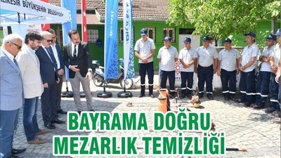 BAYRAMA DOĞRU MEZARLIK TEMİZLİĞİ