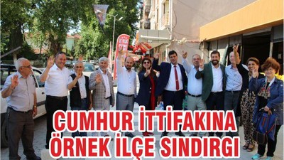 CUMHUR İTTİFAKINA ÖRNEK İLÇE SINDIRGI