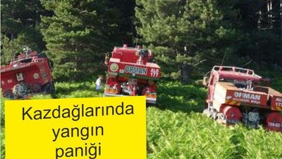KAZDAĞLARINDA YANGIN PANİĞİ