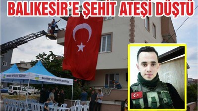 Balıkesir’e şehit ateşi düştü