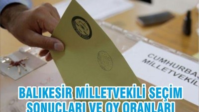 BALIKESİR MİLLETVEKİLİ SEÇİM SONUÇLARI VE OY ORANLARI