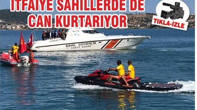 İTFAİYE SAHİLLERDE DE CANKURTARIYOR