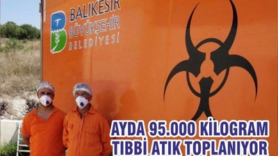 AYDA 95.000 KİLOGRAM TIBBİ ATIK TOPLANIYOR