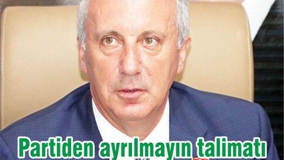 Partiden ayrılmayın talimatı