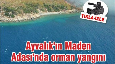Ayvalık'ın Maden Adası'nda orman yangını