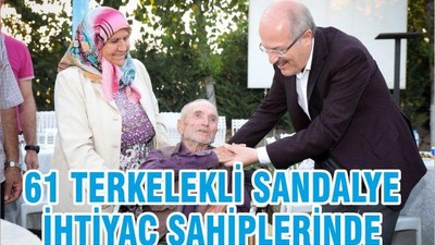 61 TERKELEKLİ SANDALYE İHTİYAÇ SAHİPLERİNDE