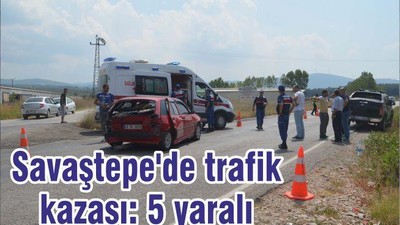 Savaştepe'de trafik kazası: 5 yaralı