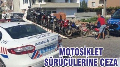 MOTOSİKLET SÜRÜCÜLERİNE CEZA