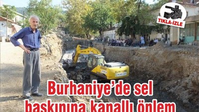 Burhaniye’de sel baskınına kanallı önlem