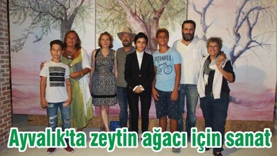 Ayvalık'ta zeytin ağacı için sanat