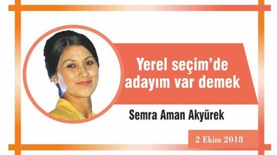 Yerel seçim’de adayım var demek