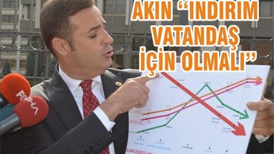 AKIN ‘‘İNDİRİM VATANDAŞ İÇİN OLMALI’’