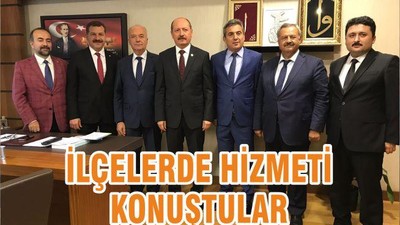 İLÇELERDE HİZMETİ KONUŞTULAR