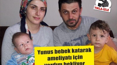 Yunus bebek katarak ameliyatı için yardım bekliyor