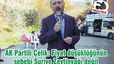 AK Partili Çelik: Fiyat düşüklüğünün sebebi Suriye Zeytinyağı değil