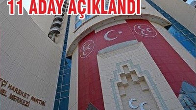 11 ADAY AÇIKLANDI