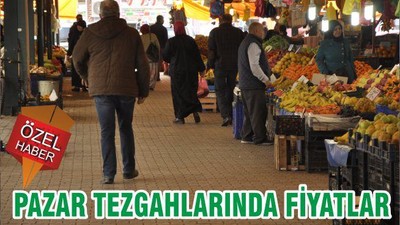 PAZAR TEZGAHLARINDA FİYATLAR