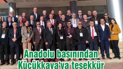 Anadolu basınından Küçükkaya'ya teşekkür