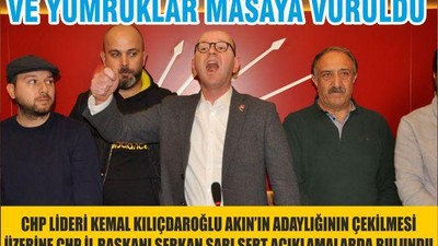 VE YUMRUKLAR MASAYA VURULDU