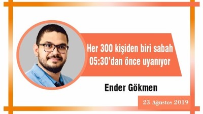 Her 300 kişiden biri sabah 05:30’dan önce uyanıyor