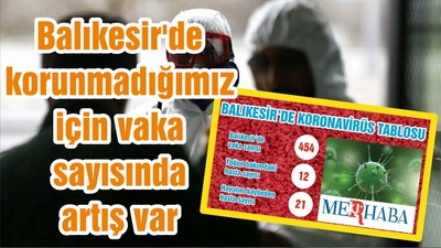 Balıkesir'de korunmadığımız için vaka sayısında artış var