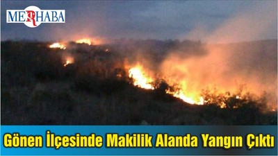Balıkesir'de Gönen İlçesinde Makilik Alanda Yangın Çıktı