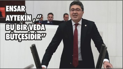 ENSAR AYTEKİN , ‘’ BU BİR VEDA BÜTÇESİDİR’’
