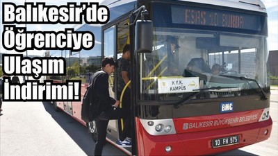 Balıkesir’de Öğrenciye Ulaşım İndirimi!