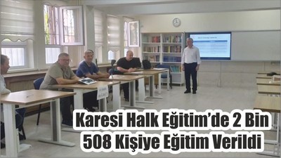 Karesi Halk Eğitim’de 2 Bin 508 Kişiye Eğitim Verildi