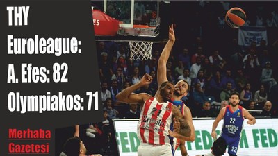 THY Euroleague: A. Efes: 82 - Olympiakos: 71